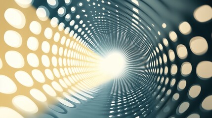 Wall Mural - Abstract tunnel design with swirling circles.