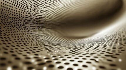 Wall Mural - Abstract design of a perforated metal tunnel.
