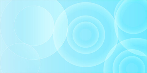 Poster - Abstract blue background with concentric circles and overlapping translucent shapes, creating a soft, modern, and futuristic feel. Perfect for tech, wellness, or clean design themes.