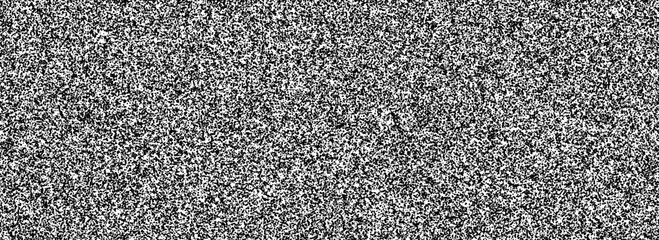 Poster - Black random noise texture. Rough grain snow overlay background. Abstract grunge grit dot wallpaper. Distressed gritty dust backdrop with speckles, particles, drops, specks, flecks. Vector