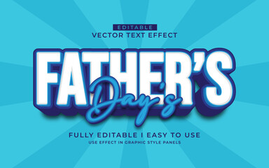 Poster - 3d editable father's day text effect title graphic style template