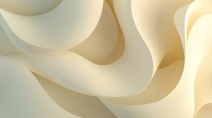 Wall Mural - Abstract, flowing, light cream, curved, textured, design element, close-up view.