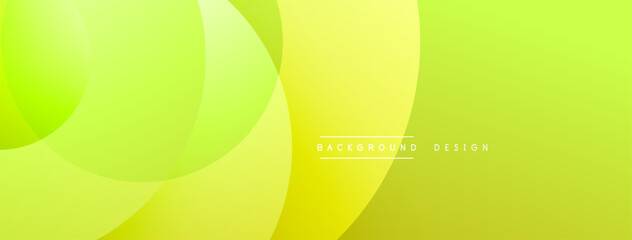 Poster - Abstract yellow background. Overlapping circles create dynamic gradient effect. Modern design suitable for banners, headers.