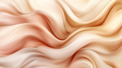 Wall Mural - Abstract design of flowing, soft, warm color drapes.