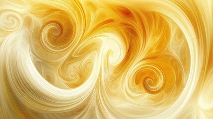 Wall Mural - Abstract swirl design in warm, golden tones.