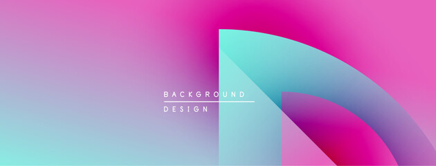 Leinwandbilder - Abstract gradient background. Pink, purple, blue hues blend smoothly. Minimalist design features text overlay, curved shapes. Modern aesthetic.