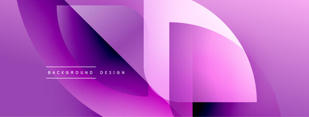 Leinwandbilder - Abstract purple background. Overlapping shapes create dynamic visual effect. Modern design suitable for digital projects.