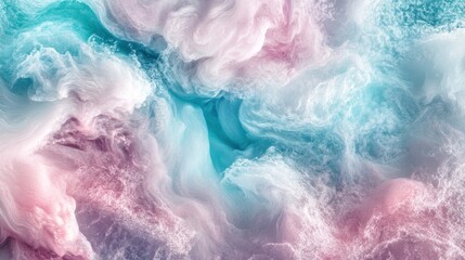 Wall Mural - Abstract colorful swirling clouds of pastel hues.