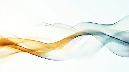 Wall Mural - Abstract design of flowing, colorful, translucent waves.