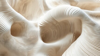 Wall Mural - Abstract, textured surface design in light beige tones.