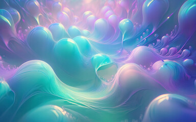 Wall Mural - abstract blue background with bubbles