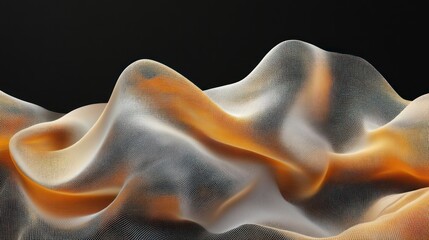 Wall Mural - Abstract design of flowing, textured material.