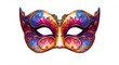 © Judy - Ornate Carnival Mask Illustration Featuring Purple Gold and Blue Details