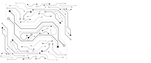 Abstract digital background with technology circuit board texture. Electronic motherboard illustration. Communication and engineering concept. Vector illustration 