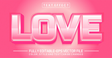 Poster - Love font Text effect editable