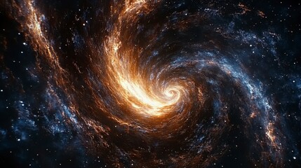 Swirling galaxy with bright center and blue outer regions