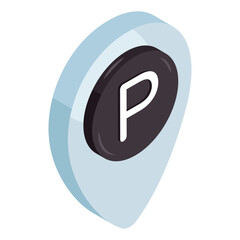 Wall Mural - creative design icon of parking location