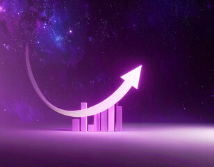 Poster - Business growth trends virtual space infographic professional environment strategic perspective