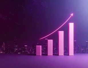 Poster - Analyzing business growth trends urban environment infographic night view data visualization insights