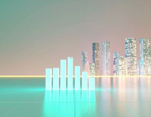 Poster - Data visualization trends in urban business analytics digital cityscape infographic design futuristic environment