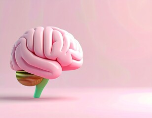 Poster - Exploring brain functionality and structure in 3d modern science digital art abstract environment close-up view