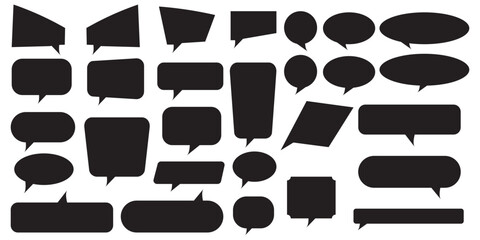 Poster - Speech Bubbles set. Speech bubbles blank isolated on white background. speech bubble comic signs.  Speech bubble balloon shapes collection. Speech bubble in a flat design. 