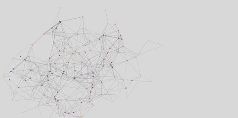 Aufkleber - Stock photo of an abstract network visualization.  Ideal for tech, data, or connection themes.