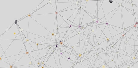 Aufkleber - Abstract network connection background with dots and lines.  Perfect for technology, data, and connectivity concepts.