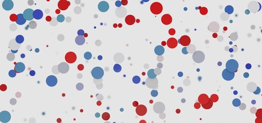 Poster - Red, blue, and gray circles on white background. Perfect for presentations or websites.