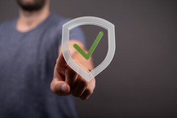 Poster - Safeguard your data with our secure system. Approved access, guaranteed protection.