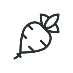 Poster - sugar beet line icon, beetroot vector symbol with editable stroke