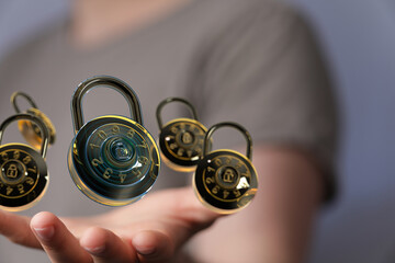 Aufkleber - Safeguarding digital information with secure encryption and strong passwords.