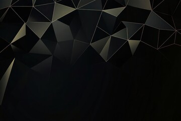 Polygon gradient background black architecture.