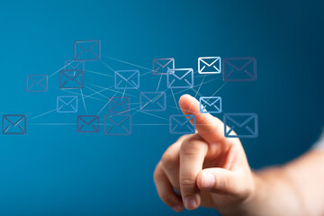 Poster - seamless email connectivity, worldwide communication, instant messaging.