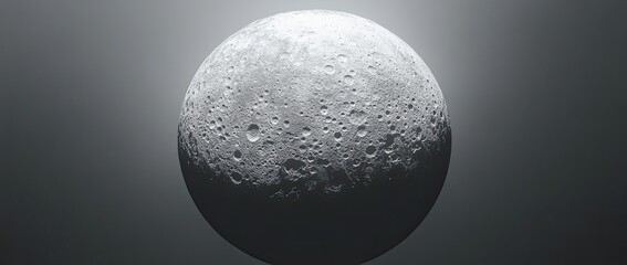 Wall Mural - bright moon in a clear night sky over dark space