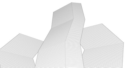 Fototapete - ​​abstract architecture 3d illustration background