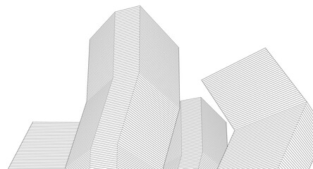 Fototapete - ​​abstract architecture 3d illustration background