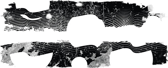 Poster - Grunge textured banner with rough edges. Speckled texture. Overlay grunge texture . Simply place texture over any object to create grunge effect . Banner with scratched surface for your design. 