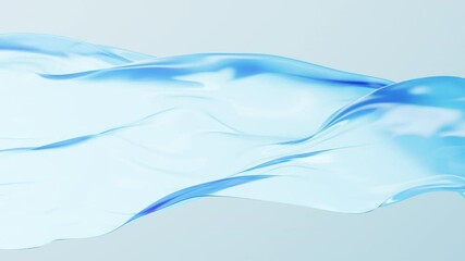 Poster - Flowing transparent cloth background, 3d rendering.