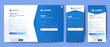 © ahmad - Set of Sign Up and Sign In forms. Blue gradient. Mobile Registration and login forms page. Professional web design, full set of elements. User-friendly design materials.