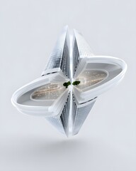 Poster - A surrealist city where architecture warps and melts like liquid holograms, roads looping into infinity, gravity-defying skyscrapers, soft ambient lighting, cyber-ethereal aesthetic, otherworldly