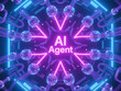 © Unlimited - A glowing AI agent hologram representing independent decision-making, designed to collaborate seamlessly with human teams in business environments through smart, autonomous teamwork.