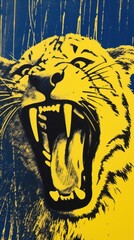 Wall Mural - lion roar wildlife panther leopard.