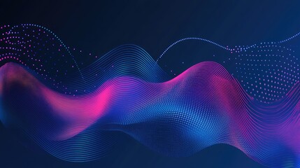 Poster - Abstract wavy lines, data visualization, digital art