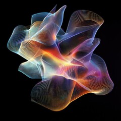 Poster - Abstract swirling forms in vibrant colors