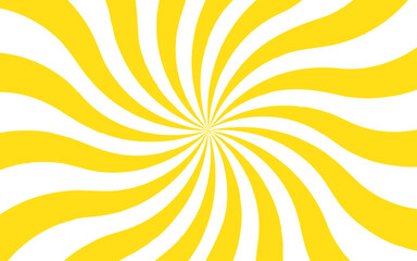 Poster - Abstract vibrant swirl of yellow and white lines creating a dynamic, hypnotic pattern. Design evokes energy, motion, and a sense of cheerful visual stimulation.
