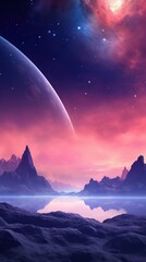 Wall Mural - galaxy landscape astronomy universe outdoors.