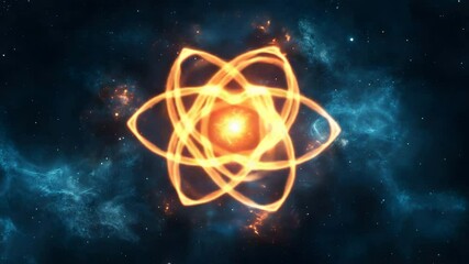Poster - Celestial star surrounded by vibrant nebula and fiery colors in the expansive universe displaying beauty