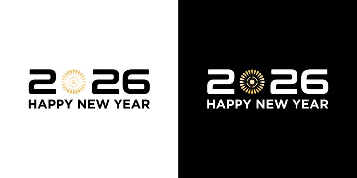 New Year's design inspiration 2026, with the number 0 as a spark of fireworks