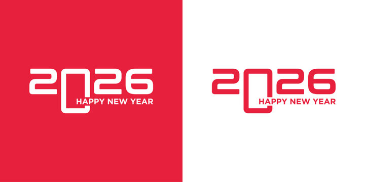 New Year 2026 design inspiration, with red numbers for celebrations and events